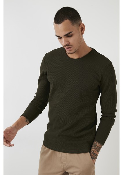 Pamuklu Bisiklet Yaka Basic Sweat Erkek Sweat 5905073