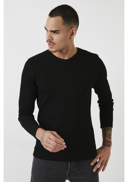 Pamuklu Bisiklet Yaka Basic Sweat Erkek Sweat 5905073 fırsatları