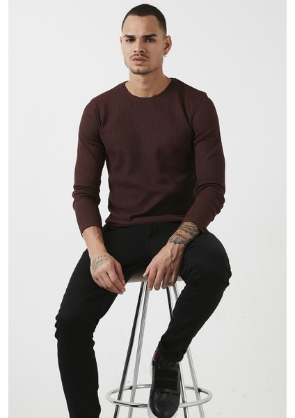 Pamuklu Bisiklet Yaka Basic Sweat Erkek Sweat 5905073
