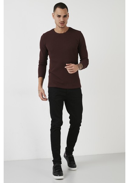 Pamuklu Bisiklet Yaka Basic Sweat Erkek Sweat 5905073 indirimleri