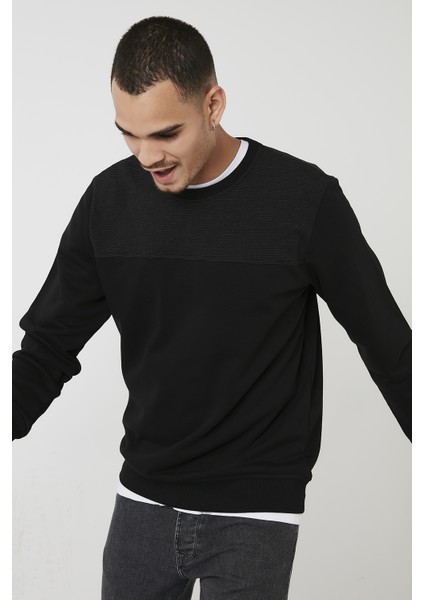 Pamuklu Bisiklet Yaka Slim Fit Sweat Erkek Sweat 5905033