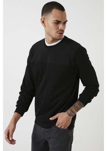 Pamuklu Bisiklet Yaka Slim Fit Sweat Erkek Sweat 5905033