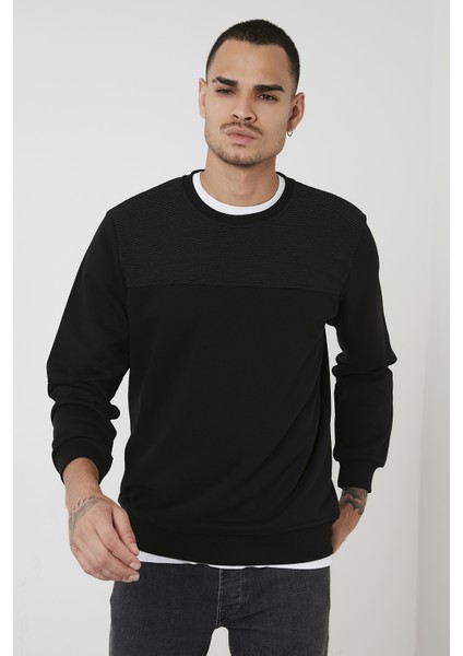 Pamuklu Bisiklet Yaka Slim Fit Sweat Erkek Sweat 5905033