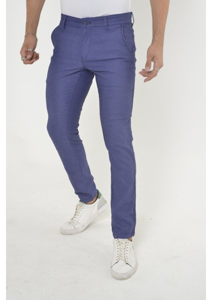 Erkek Slim Fit Dar Kesim Örgü Kumaş Yan Cep Koton Chino Pantolon fiyatları
