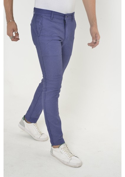 Erkek Slim Fit Dar Kesim Örgü Kumaş Yan Cep Koton Chino Pantolon modelleri