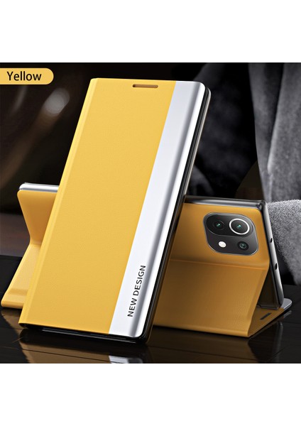 Xiaomi Mi 11 Için Ince Flip Deri Manyetik Kılıf (Yurt Dışından)