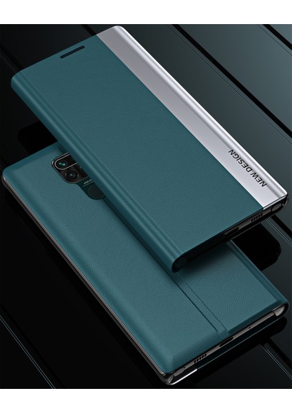 Xiaomi Redmi Note 9 Için Ince Flip Deri Manyetik Kılıf (Yurt Dışından)