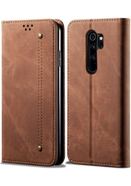 Xiaomi Redmi Note 8 Pro Için Retro Deri Flip Standlı Kılıf (Yurt Dışından)