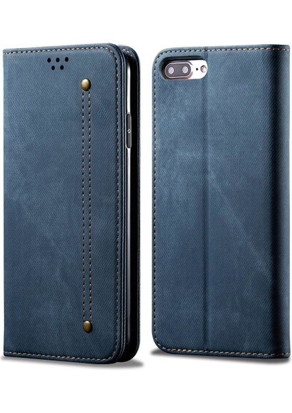 iPhone 6 Plus / 6s Plus / 7 Plus / 8 Plus Için Retro Deri Flip Standlı Kılıf (Yurt Dışından)