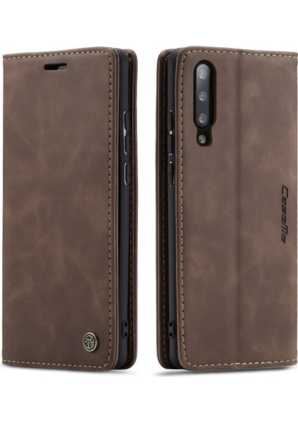 Samsung Galaxy A50 / A50S / A30S Için Retro Pu Deri Tpu Kart Bölmeli Manyetik Flip Standlı Kılıf (Yurt Dışından)