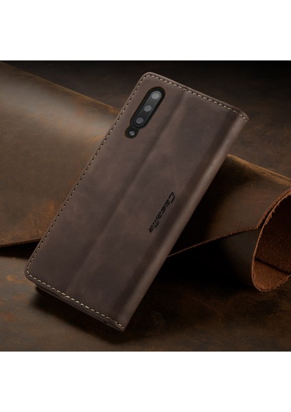 Samsung Galaxy A50 / A50S / A30S Için Retro Pu Deri Tpu Kart Bölmeli Manyetik Flip Standlı Kılıf (Yurt Dışından)