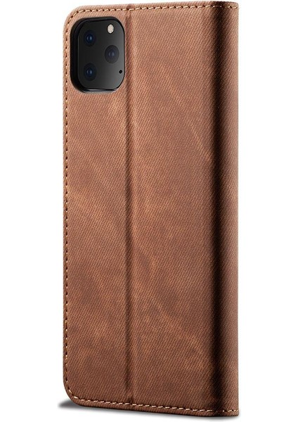 iPhone 11 Pro Için Retro Deri Flip Standlı Kılıf (Yurt Dışından)