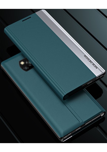 Xiaomi Poco X3 Nfc / X3 Pro Için Ince Flip Deri Manyetik Kılıf (Yurt Dışından)