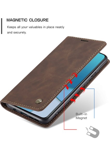 Oneplus 8t Için Retro Pu Deri Tpu Kart Bölmeli Manyetik Flip Standlı Kılıf (Yurt Dışından) fırsatları
