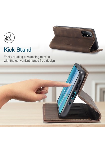 Oneplus 8t Için Retro Pu Deri Tpu Kart Bölmeli Manyetik Flip Standlı Kılıf (Yurt Dışından) indirimleri