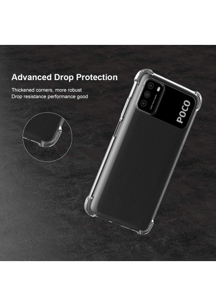 Xiaomi Poco M3 Için Şeffaf Yumuşak Silikon Tpu Köşe Korumalı Kılıf (Yurt Dışından) fiyatları