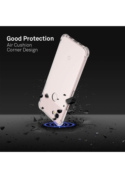 Google Pixel 3A Xl Için Kenarları Korumalı Tpu Bumper Shockproof Şeffaf Kılıf (Yurt Dışından)