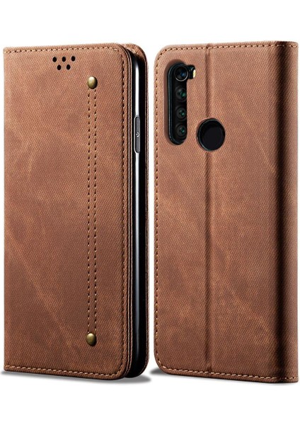 Xiaomi Redmi Note 8 Için Retro Deri Flip Standlı Kılıf (Yurt Dışından)