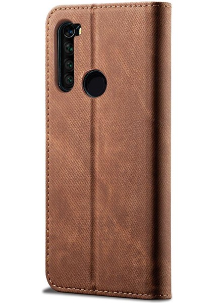 Xiaomi Redmi Note 8 Için Retro Deri Flip Standlı Kılıf (Yurt Dışından)