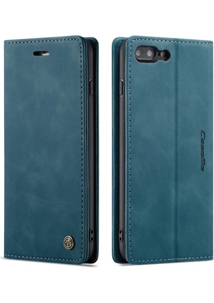 iPhone 7 Plus / 8 Plus Için Retro Pu Deri Tpu Kart Bölmeli Manyetik Flip Standlı Kılıf (Yurt Dışından)