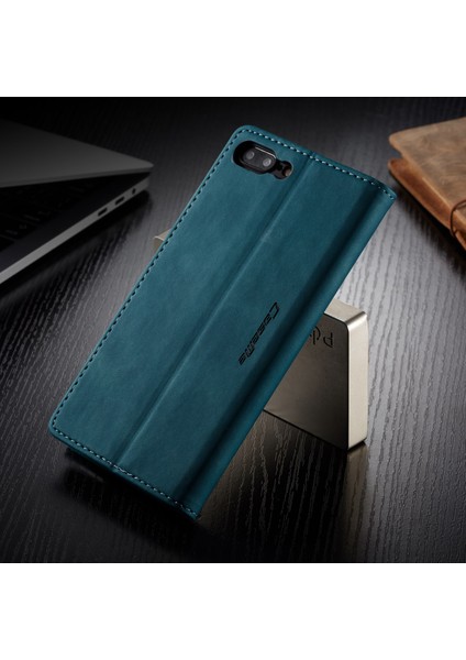 iPhone 7 Plus / 8 Plus Için Retro Pu Deri Tpu Kart Bölmeli Manyetik Flip Standlı Kılıf (Yurt Dışından)