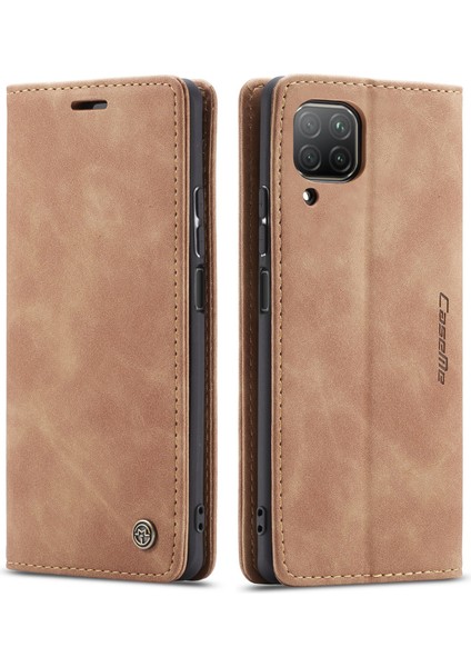 Huawei P40 Lite Için Retro Pu Deri Tpu Kart Bölmeli Manyetik Flip Standlı Kılıf (Yurt Dışından)