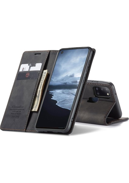 Samsung Galaxy A21S Için Retro Pu Deri Tpu Kart Bölmeli Manyetik Flip Standlı Kılıf (Yurt Dışından)