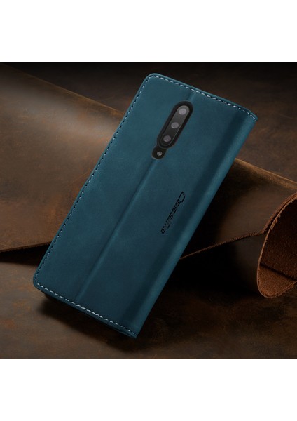 Oneplus 7 Pro Için Retro Pu Deri Tpu Kart Bölmeli Manyetik Flip Standlı Kılıf (Yurt Dışından)