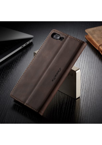 iPhone 7 Plus / 8 Plus Için Retro Pu Deri Tpu Kart Bölmeli Manyetik Flip Standlı Kılıf (Yurt Dışından) fiyatları