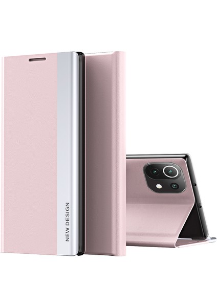 Xiaomi Mi 11 Için Ince Flip Deri Manyetik Kılıf (Yurt Dışından)