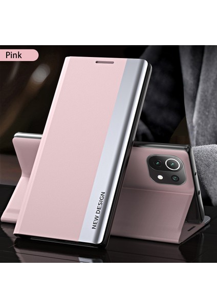 Xiaomi Mi 11 Için Ince Flip Deri Manyetik Kılıf (Yurt Dışından)