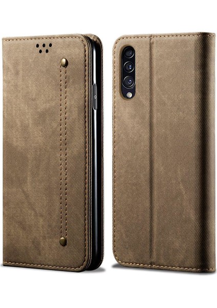 Samsung Galaxy A50 / A50S / A30S Için Retro Deri Flip Standlı Kılıf (Yurt Dışından)