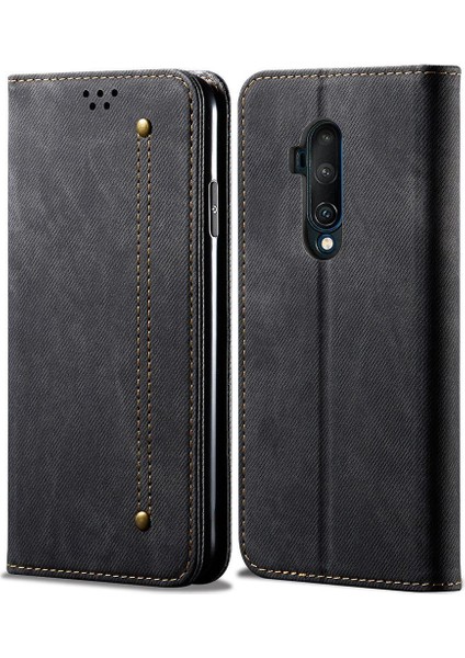 Oneplus 7t Pro Için Retro Deri Flip Standlı Kılıf (Yurt Dışından)