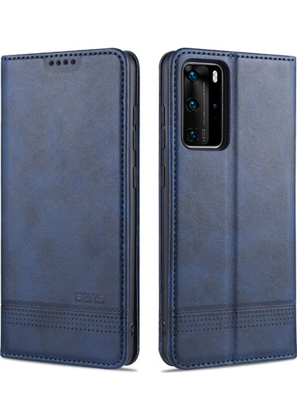 Huawei P40 Pro Için Flip Manyetik Tpu Standlı Kılıf (Yurt Dışından)