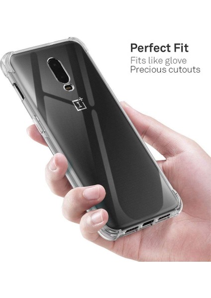 Oneplus 6t Için Kenarları Korumalı Tpu Bumper Shockproof Şeffaf Kılıf (Yurt Dışından)