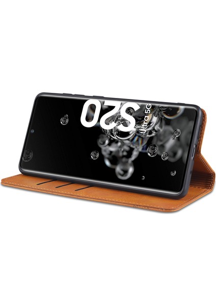 Samsung Galaxy S20 Ultra Için Flip Manyetik Tpu Standlı Kılıf (Yurt Dışından)
