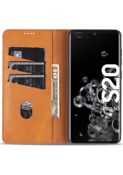 Samsung Galaxy S20 Ultra Için Flip Manyetik Tpu Standlı Kılıf (Yurt Dışından)