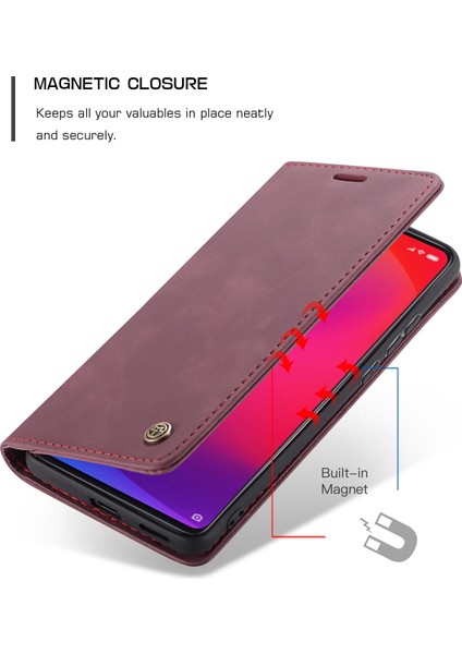 Xiaomi Mi 9t Için Retro Pu Deri Tpu Manyetik Flip Standlı Kılıf (Yurt Dışından)