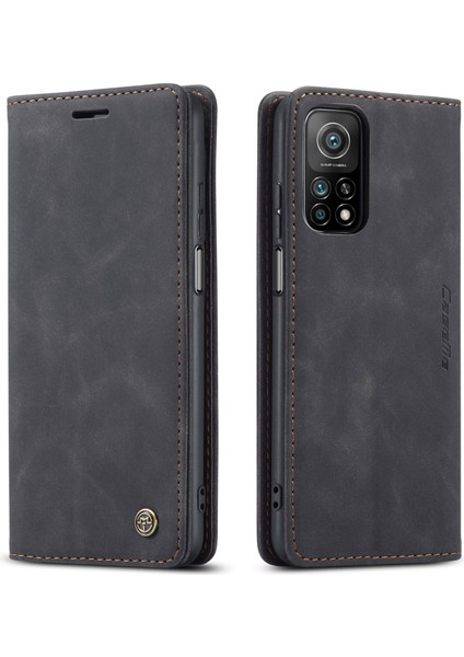 Xiaomi Mi 10T / Mi 10T Pro Için Retro Pu Deri Tpu Manyetik Flip Standlı Kılıf (Yurt Dışından)