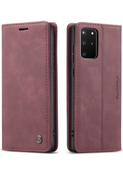 Samsung Galaxy S20 Plus Için Retro Pu Deri Tpu Kart Bölmeli Manyetik Flip Standlı Kılıf (Yurt Dışından)