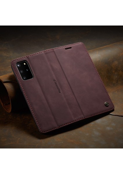 Samsung Galaxy S20 Plus Için Retro Pu Deri Tpu Kart Bölmeli Manyetik Flip Standlı Kılıf (Yurt Dışından)
