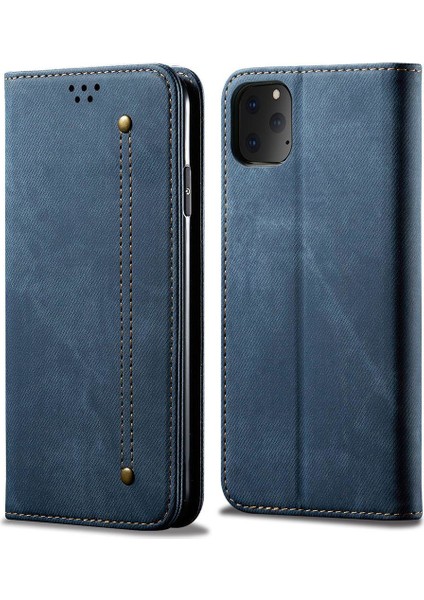iPhone 11 Pro Max Için Retro Deri Flip Standlı Kılıf (Yurt Dışından)