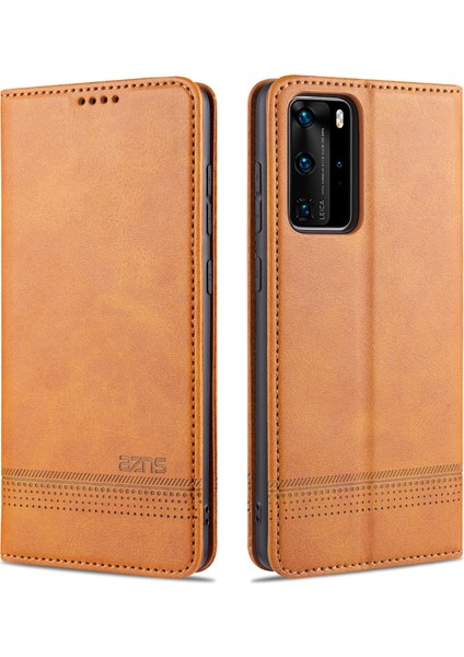 Huawei P40 Pro Için Flip Manyetik Tpu Standlı Kılıf (Yurt Dışından)