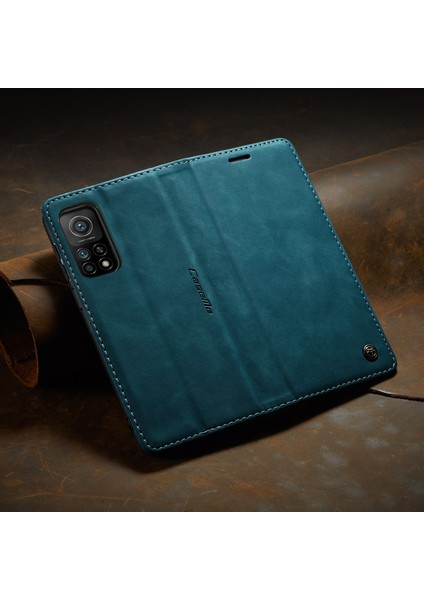 Xiaomi Mi 10T / Mi 10T Pro Için Retro Pu Deri Tpu Manyetik Flip Standlı Kılıf (Yurt Dışından)