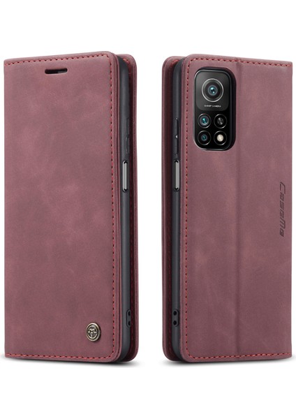 Xiaomi Mi 10T / Mi 10T Pro Için Retro Pu Deri Tpu Manyetik Flip Standlı Kılıf (Yurt Dışından)