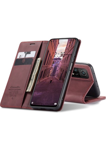 Xiaomi Mi 10T / Mi 10T Pro Için Retro Pu Deri Tpu Manyetik Flip Standlı Kılıf (Yurt Dışından)