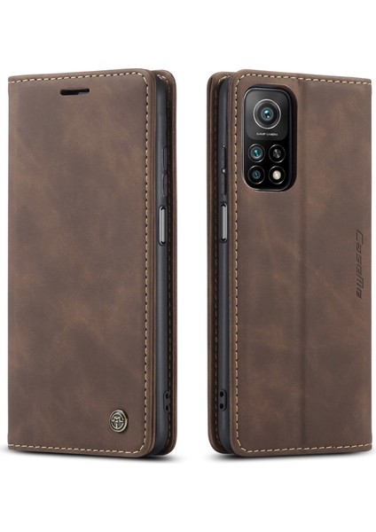 Xiaomi Mi 10T / Mi 10T Pro Için Retro Pu Deri Tpu Manyetik Flip Standlı Kılıf (Yurt Dışından)