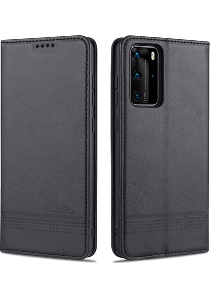 Huawei P40 Pro Için Flip Manyetik Tpu Standlı Kılıf (Yurt Dışından)