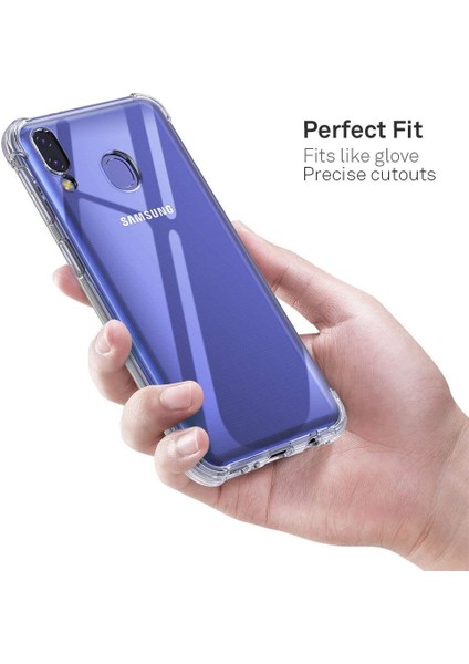 Samsung Galaxy M20 Için Kenarları Korumalı Tpu Bumper Shockproof Şeffaf Kılıf (Yurt Dışından)