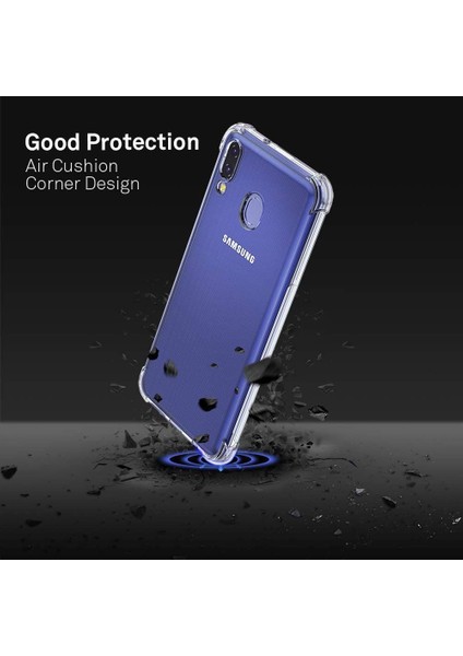 Samsung Galaxy M20 Için Kenarları Korumalı Tpu Bumper Shockproof Şeffaf Kılıf (Yurt Dışından)